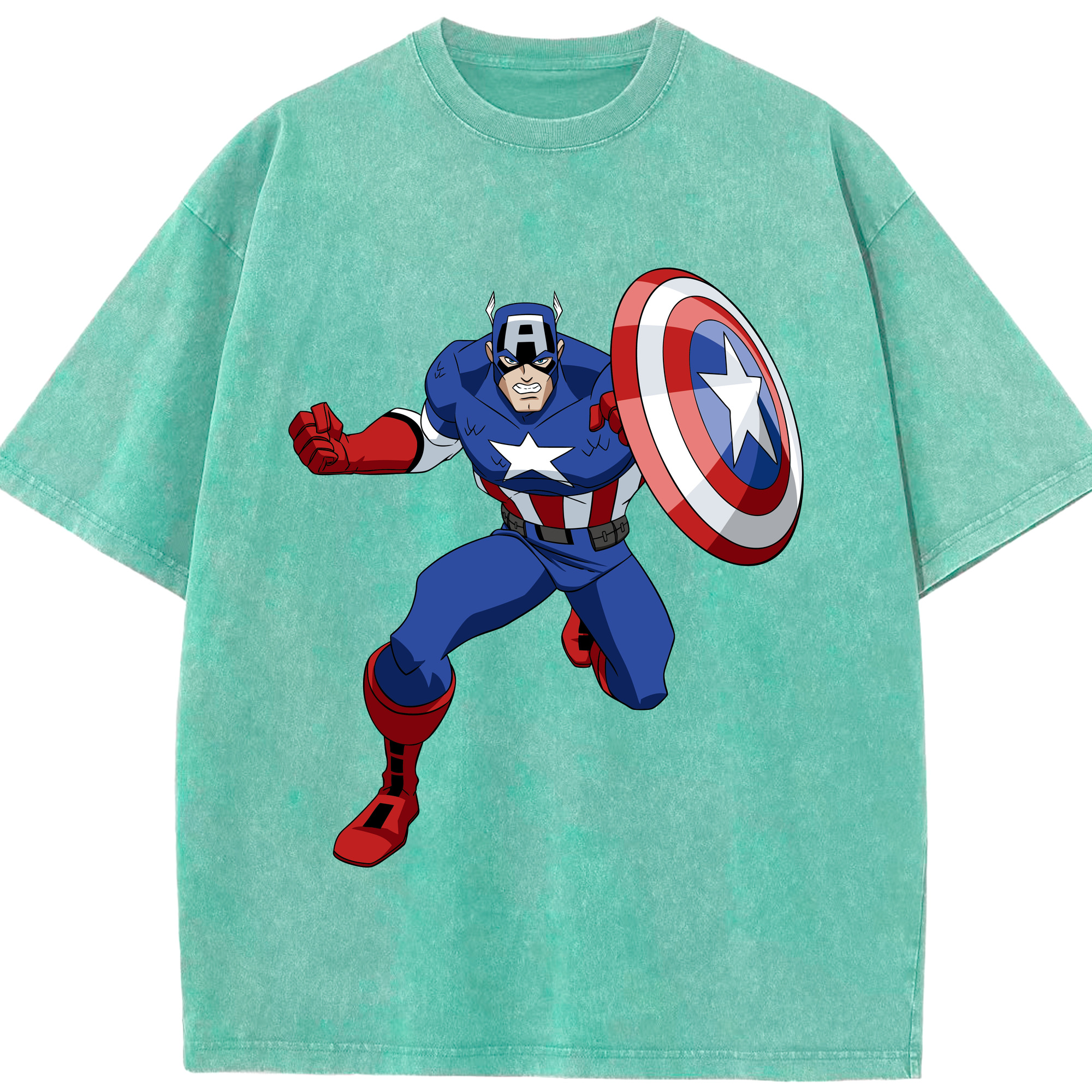 （画像用） アベンジャーズ The Avengers 綿100% ヴィンテージ風 半袖Tシャツ（フロントプリント）